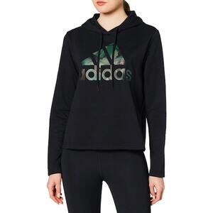 Adidas women's Black Hooded Sweatshirt Adidas Essentials Camouflage Logo Size 3X